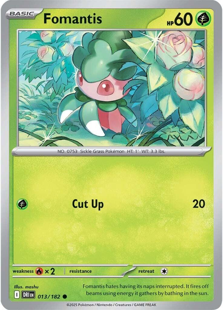 Destined Rivals Fomantis Pokémon card